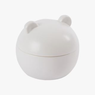 Bear ceramic box, White