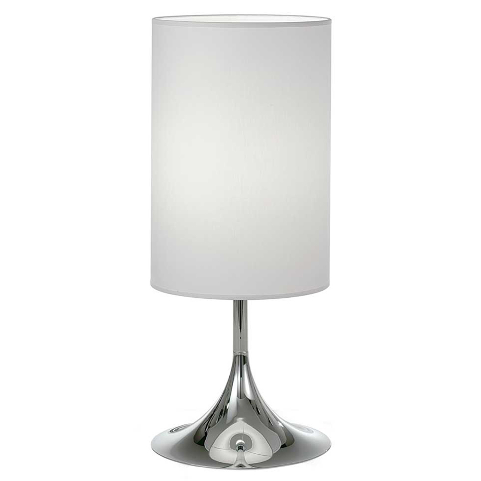 Bordslampa Flute 55 cm vit krom