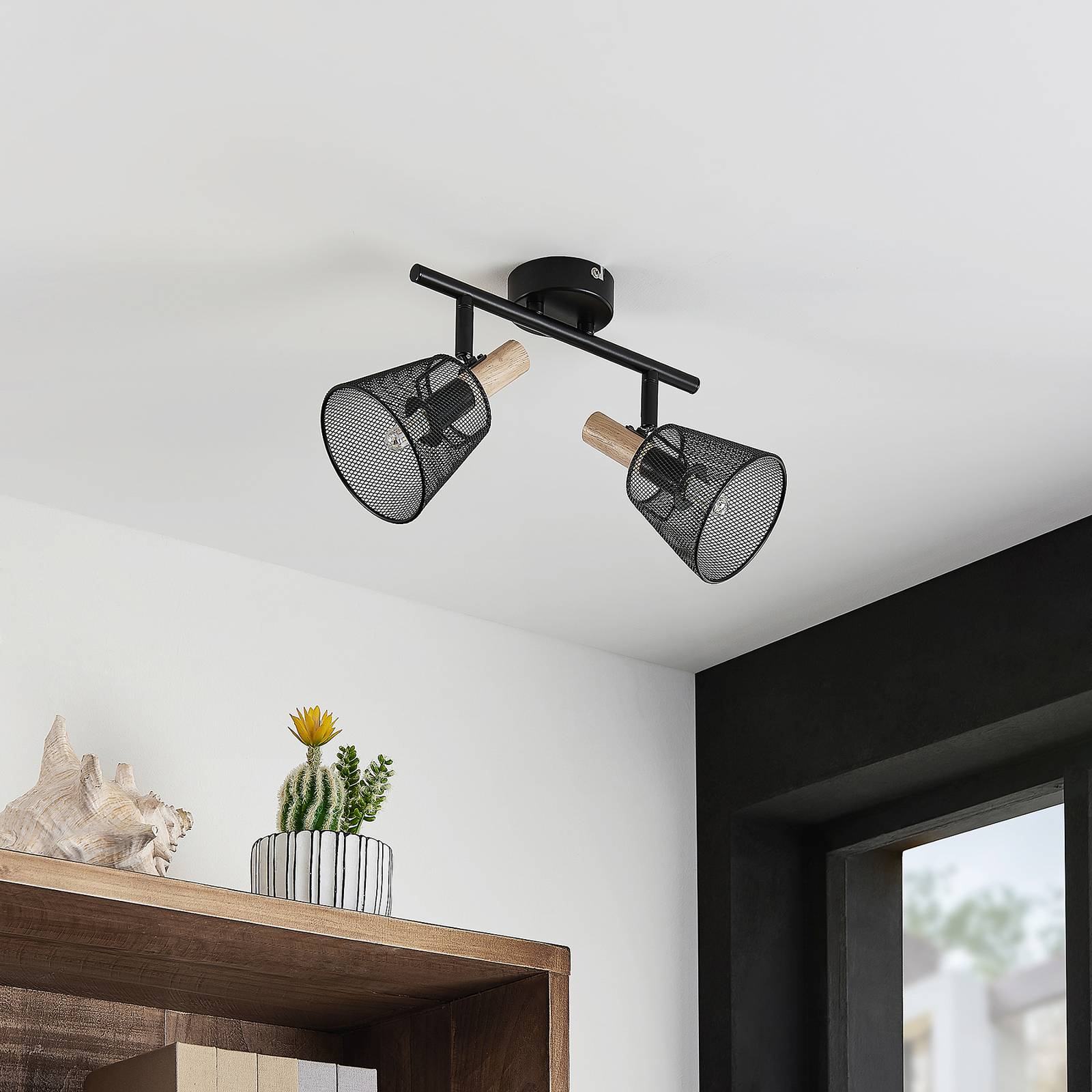 Lindby Layne takspotlight, två burskärmar