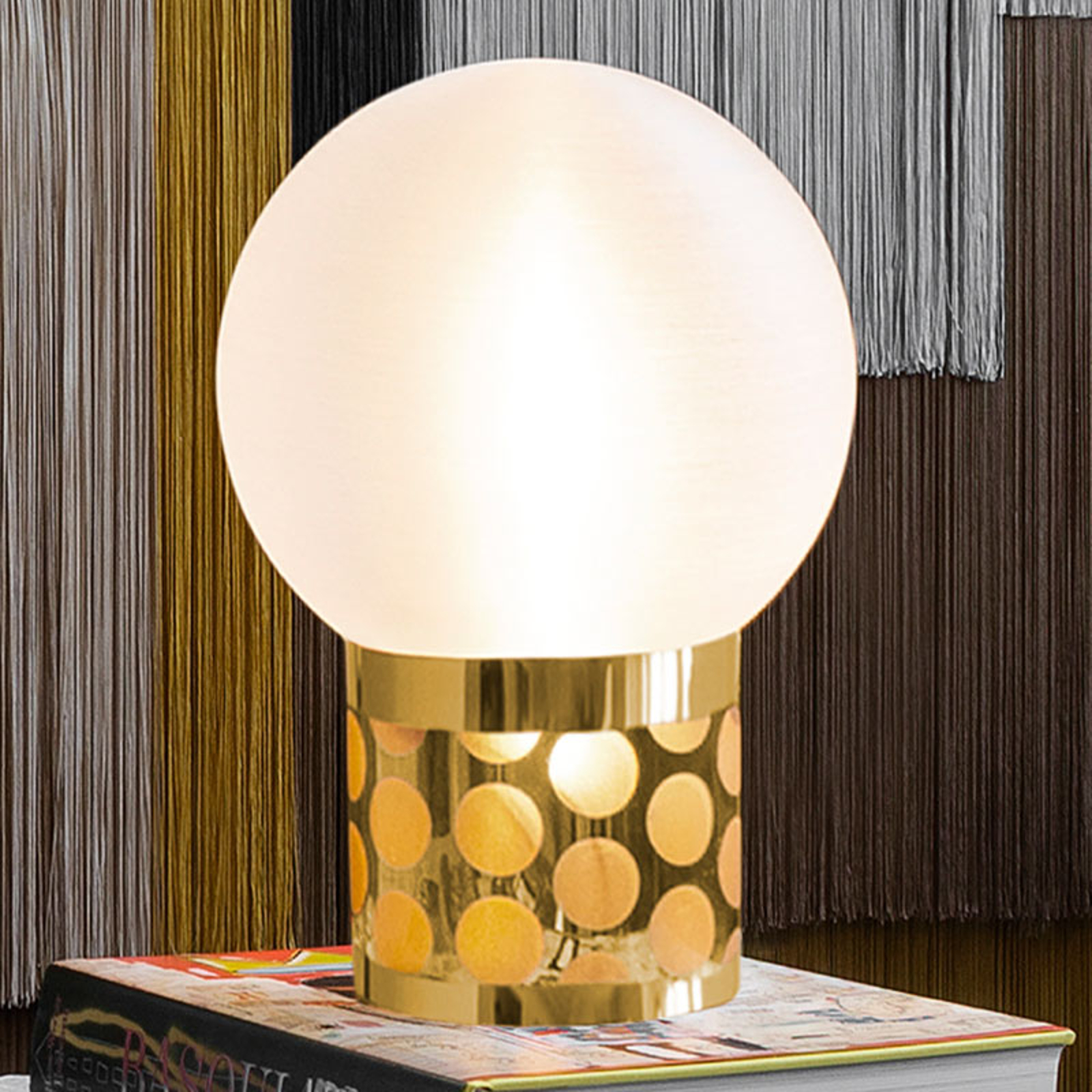 Slamp Atmosfera bordslampa, Ø 30 cm, guld