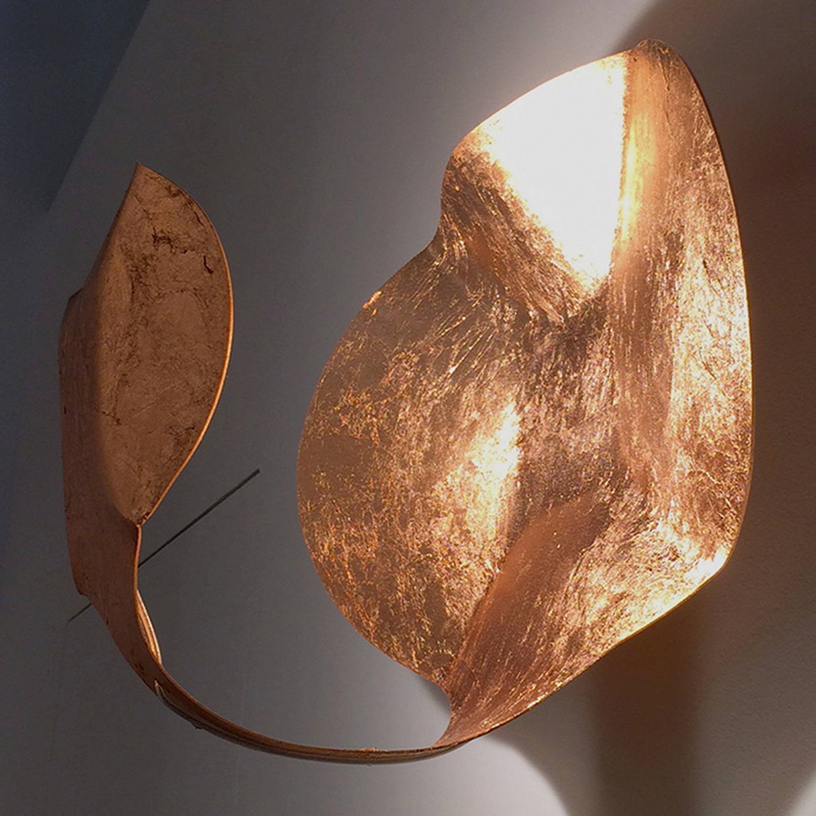 LED-designervägglampa Gi, Gi, 40 cm, brons