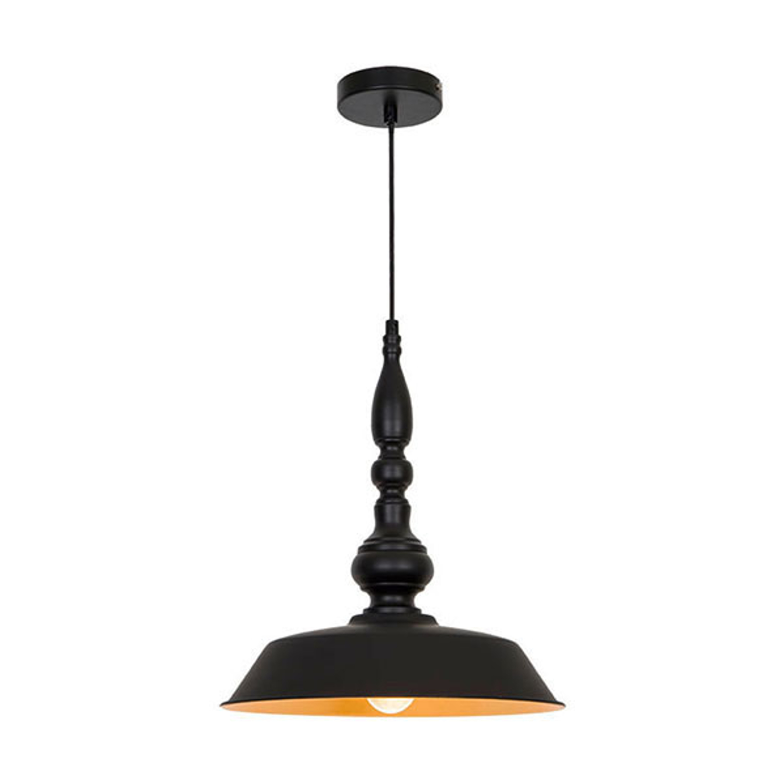 Hänglampa Colin, svart, Ø 36 cm