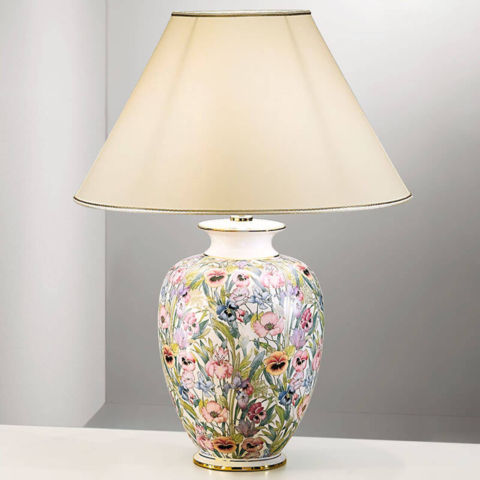 KOLARZ Giardino Panse - blommig bordslampa 50 cm