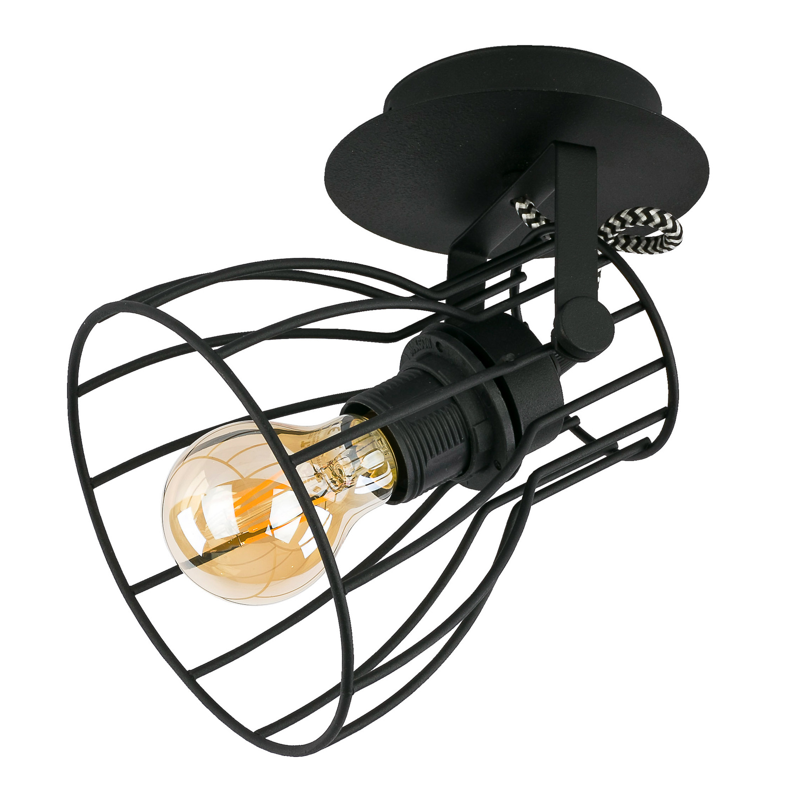 Taklampa Alano, svart, 1 lampa