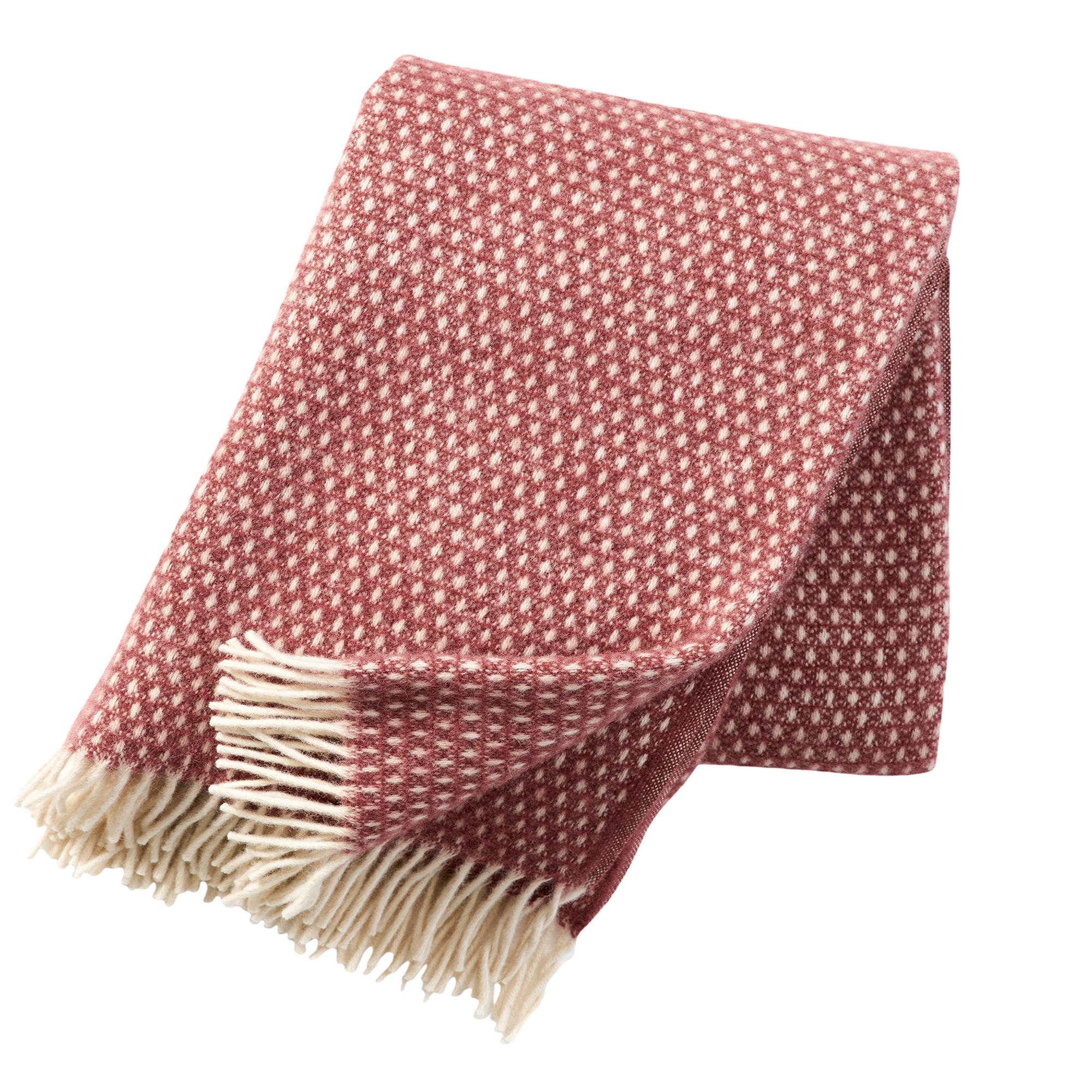 Klippan Pläd Knut rose brown
