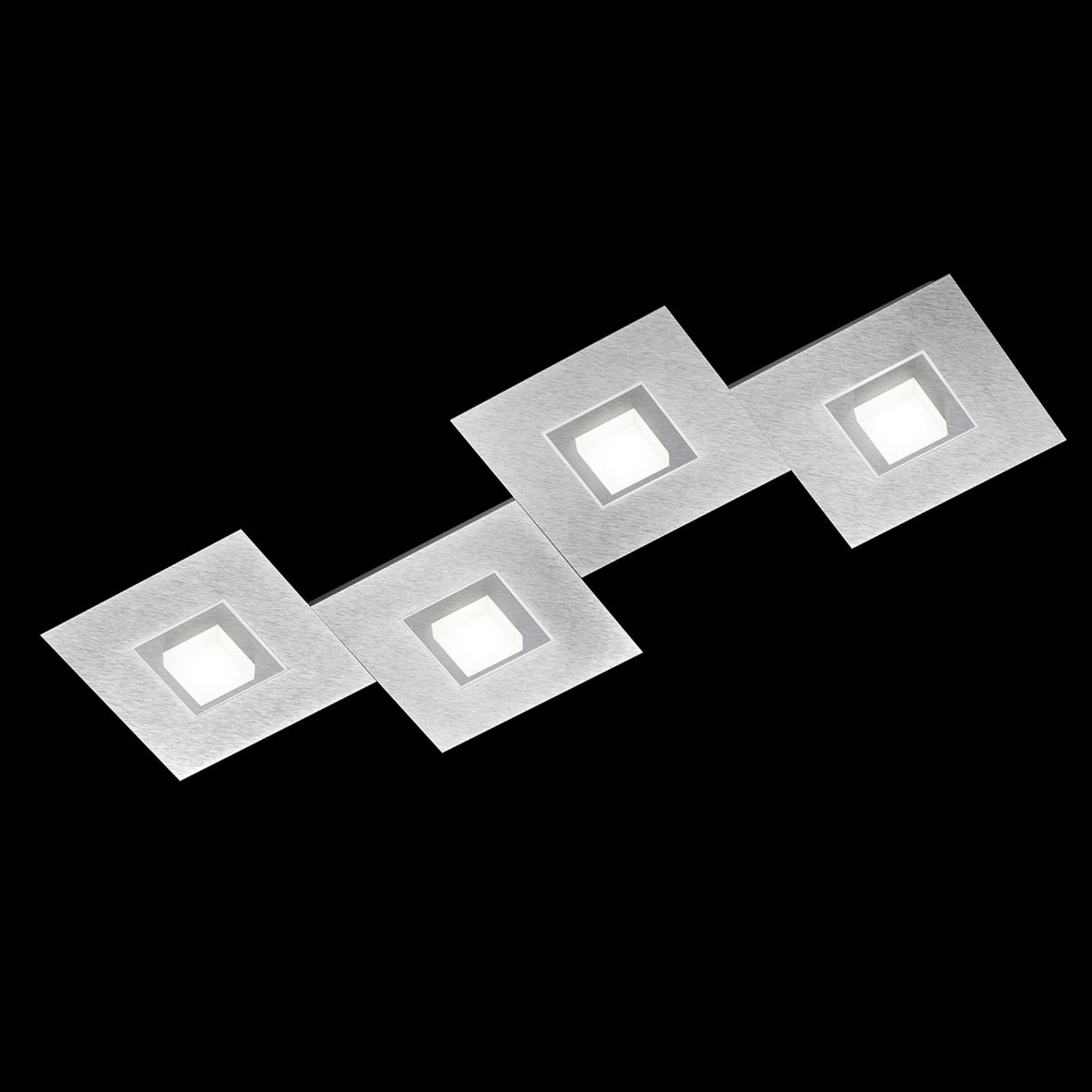 GROSSMANN Karree taklampa 4 lampor 80x30cm titan