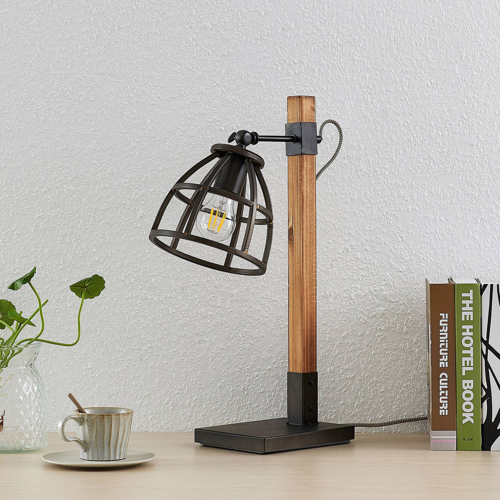 Lindby Tanina bordslampa med burskärm