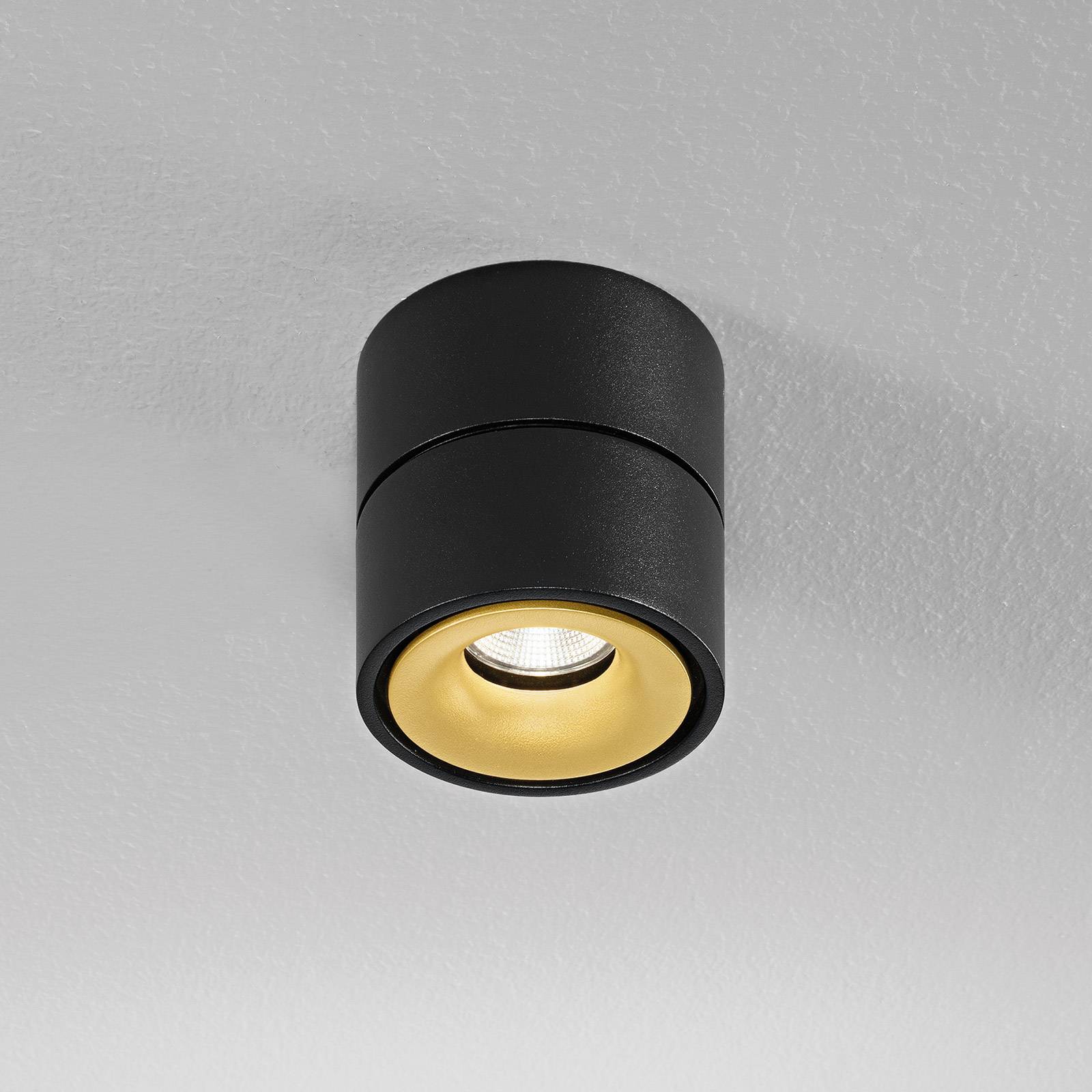 Egger Clippo takspotlight dim-to warm svart/guld