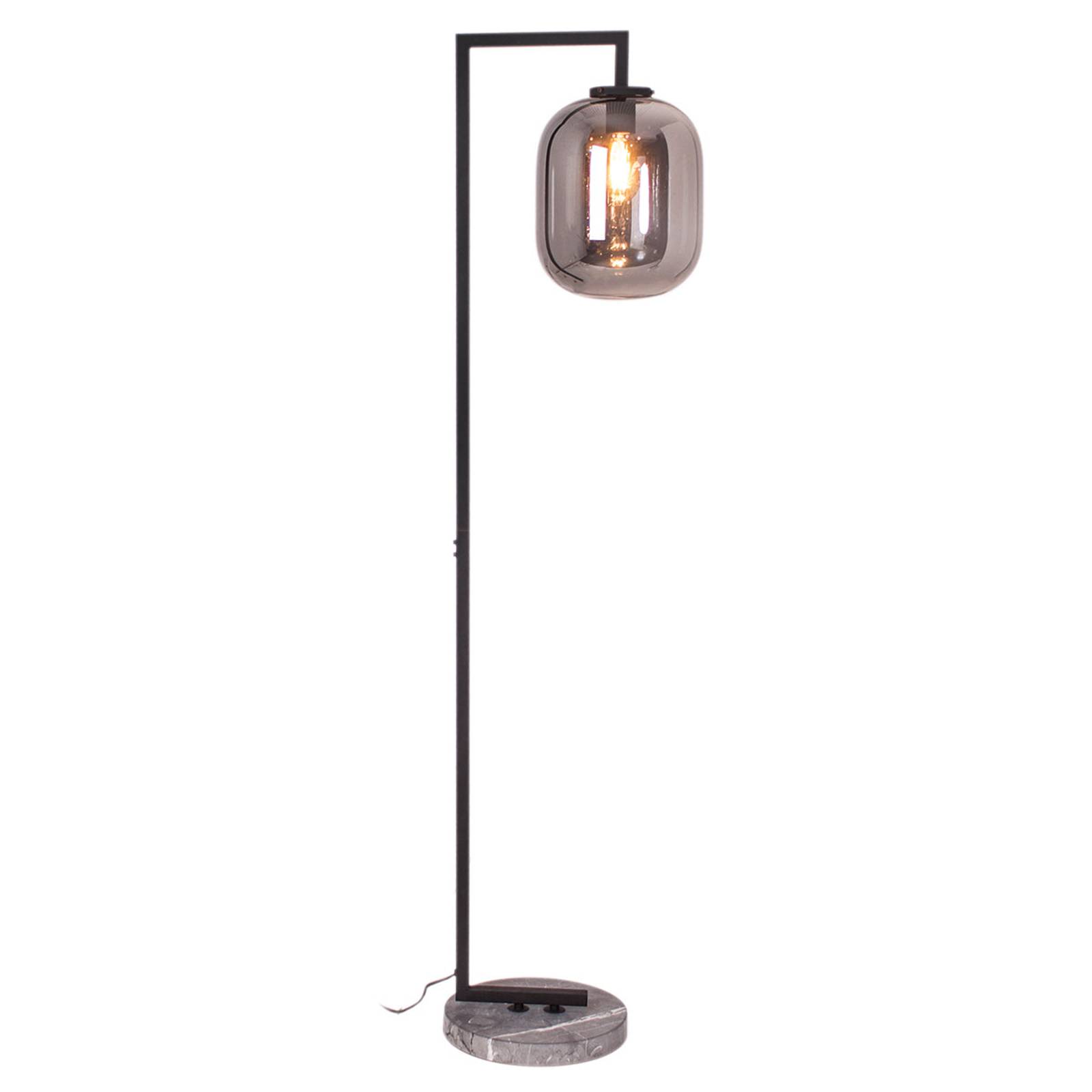 By Rydéns Leola glasgolvlampa i rökgrått