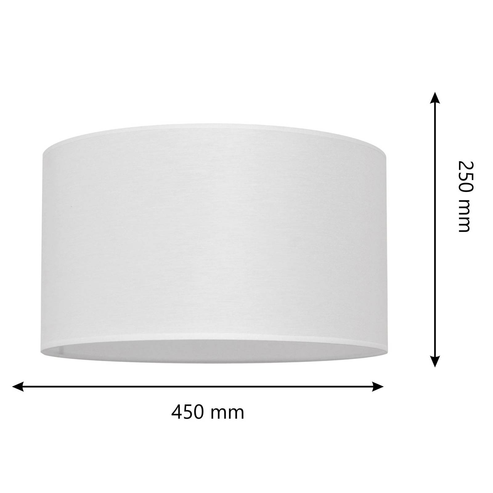 Lampskärm Alba, Ø 45 cm, E27, vit