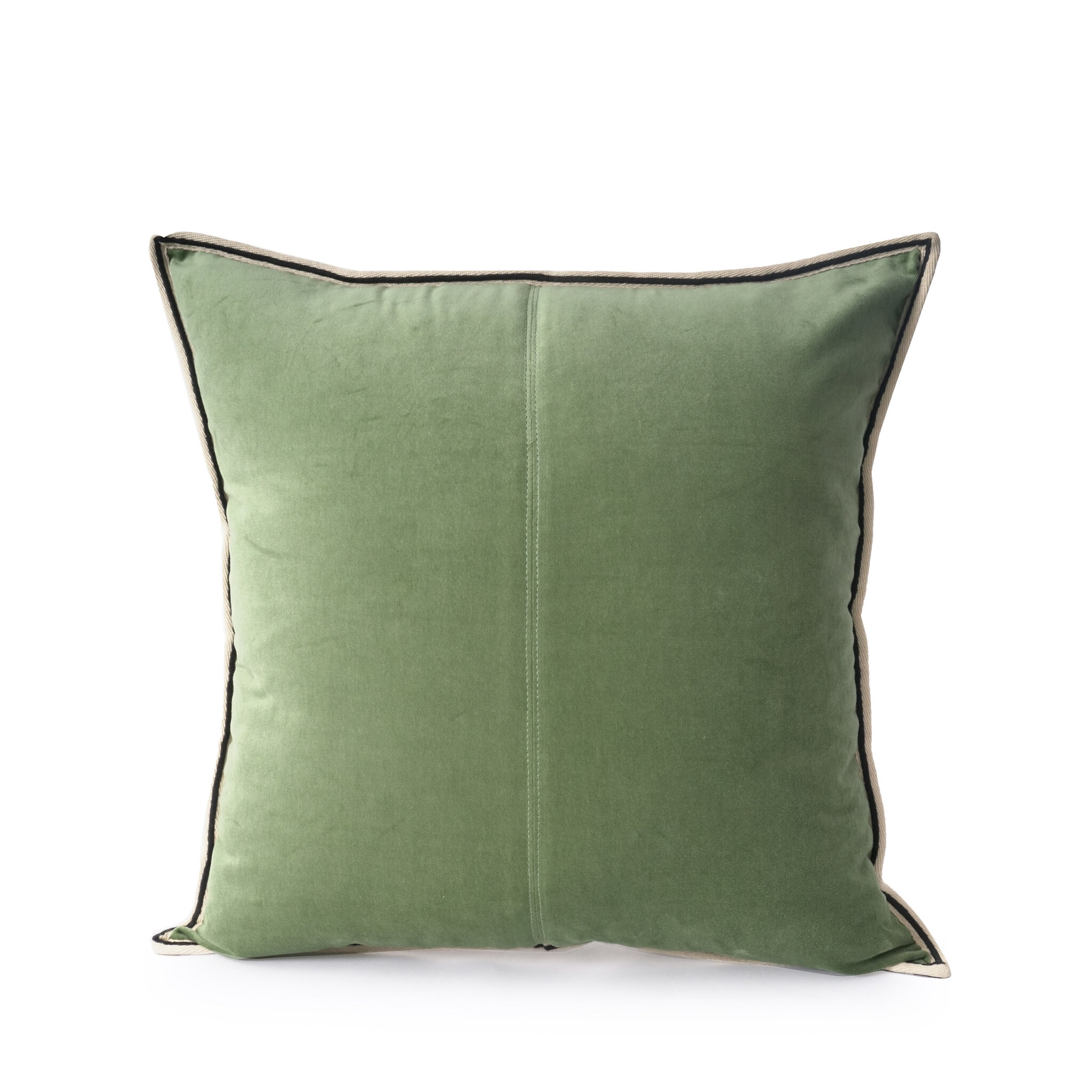 Kuddfodral Grass Striped Edge Velvet 50x50 cm, 50X50