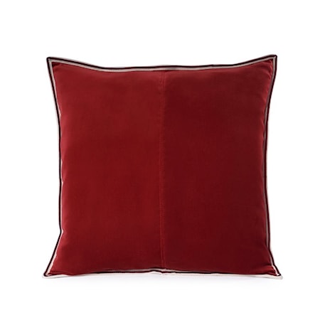 Kuddfodral New Red Striped Edge Velvet 50x50 cm