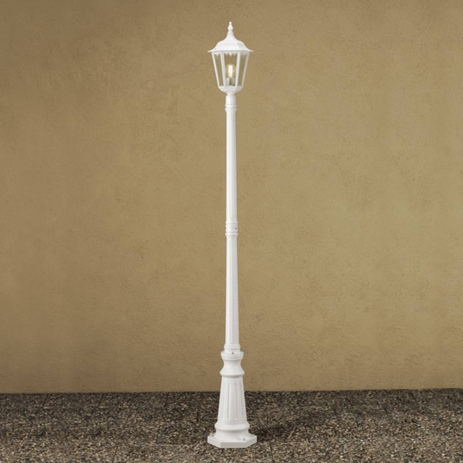 Lyktstolpe Firenze, 1 lampa, vit