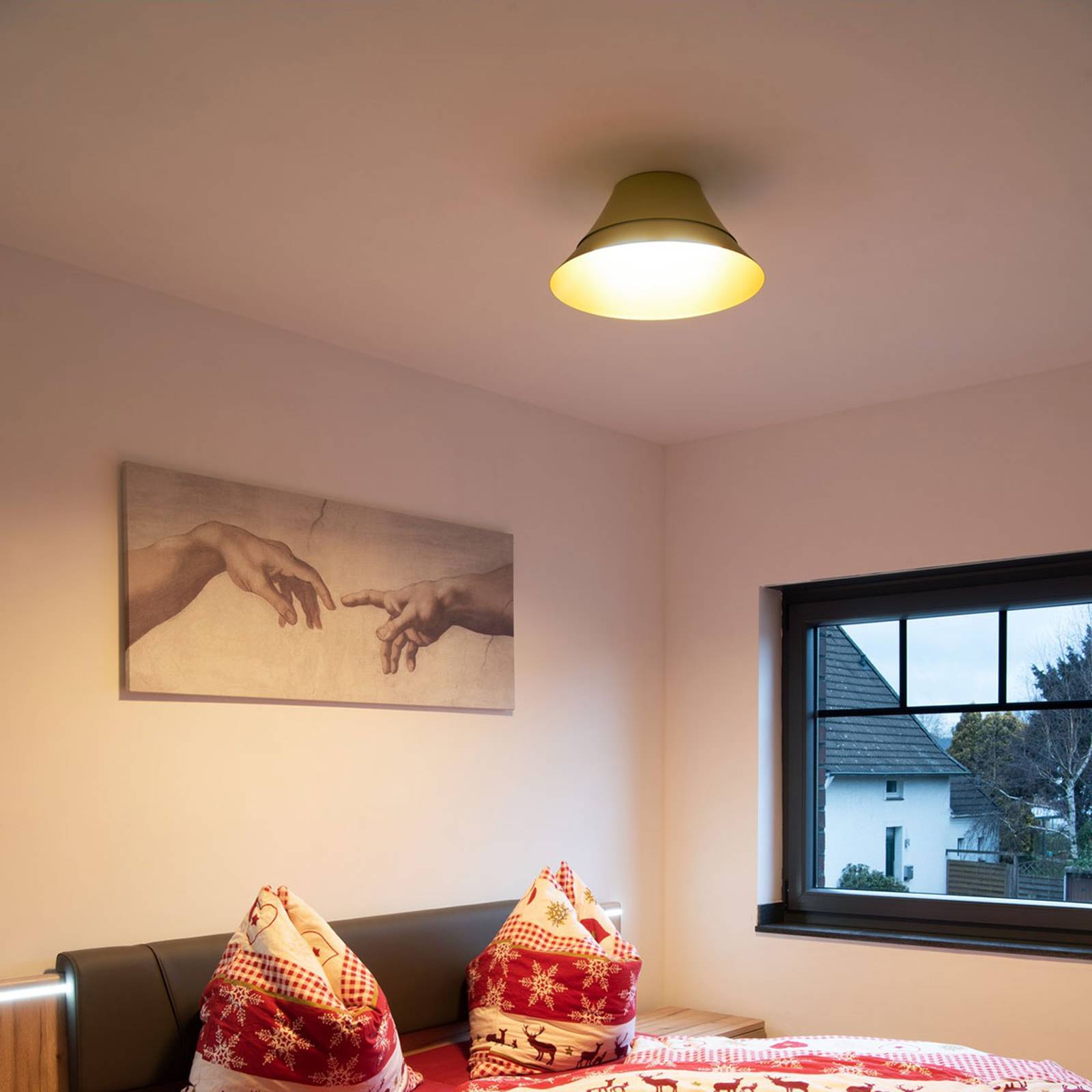 SLV Bato 45 LED-taklampa mässing borstad