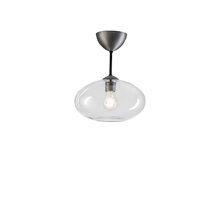 Bullo Plafond Oxidgrå Klarglas 32 cm