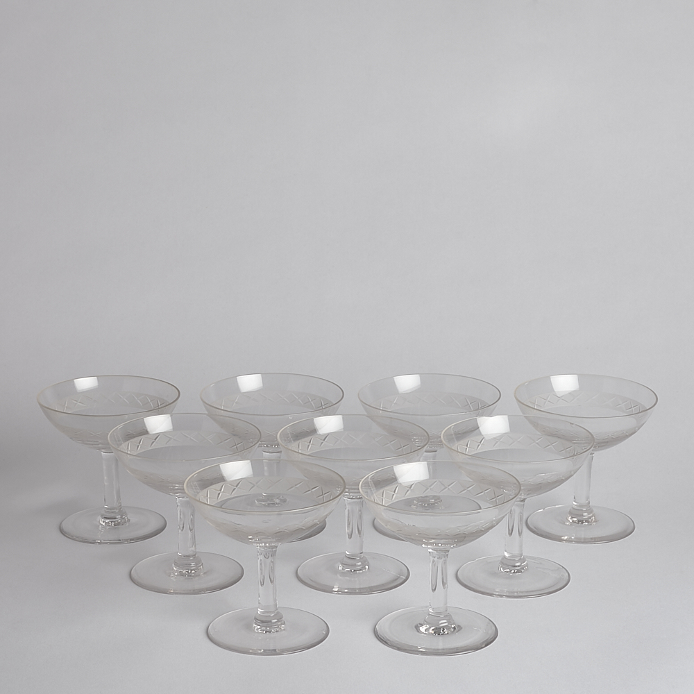 Vintage - SÅLD Cocktailglas 9 st