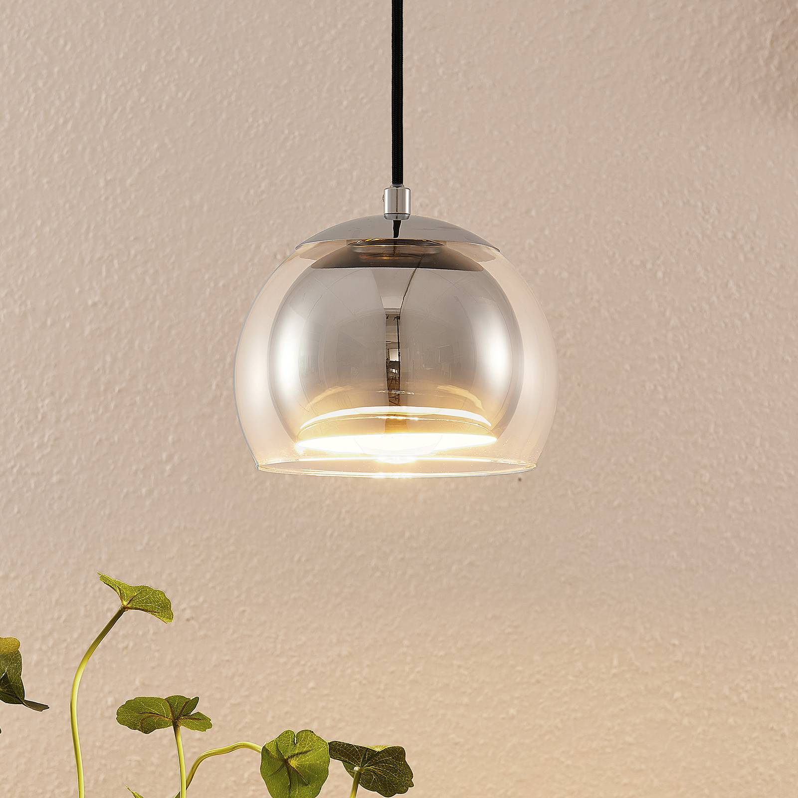 Lindby Daymien hänglampa, 1 lampa, krom