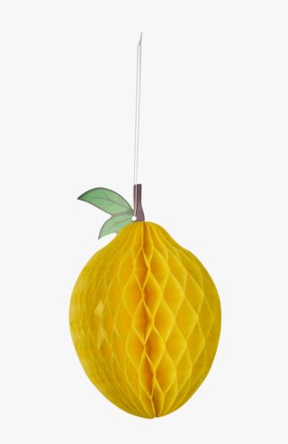 Lemon pappersdekorationer 3-pack gul