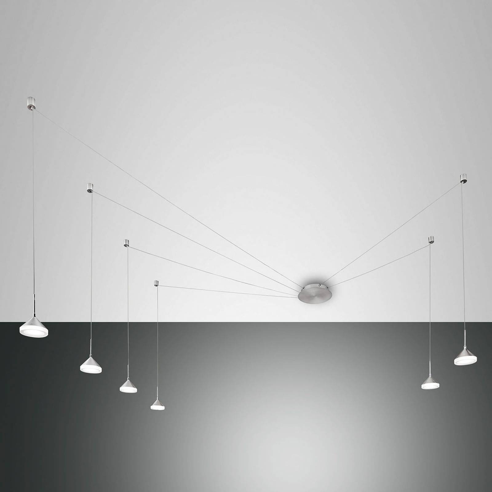 LED-pendellampa Isabella med 6 lampor