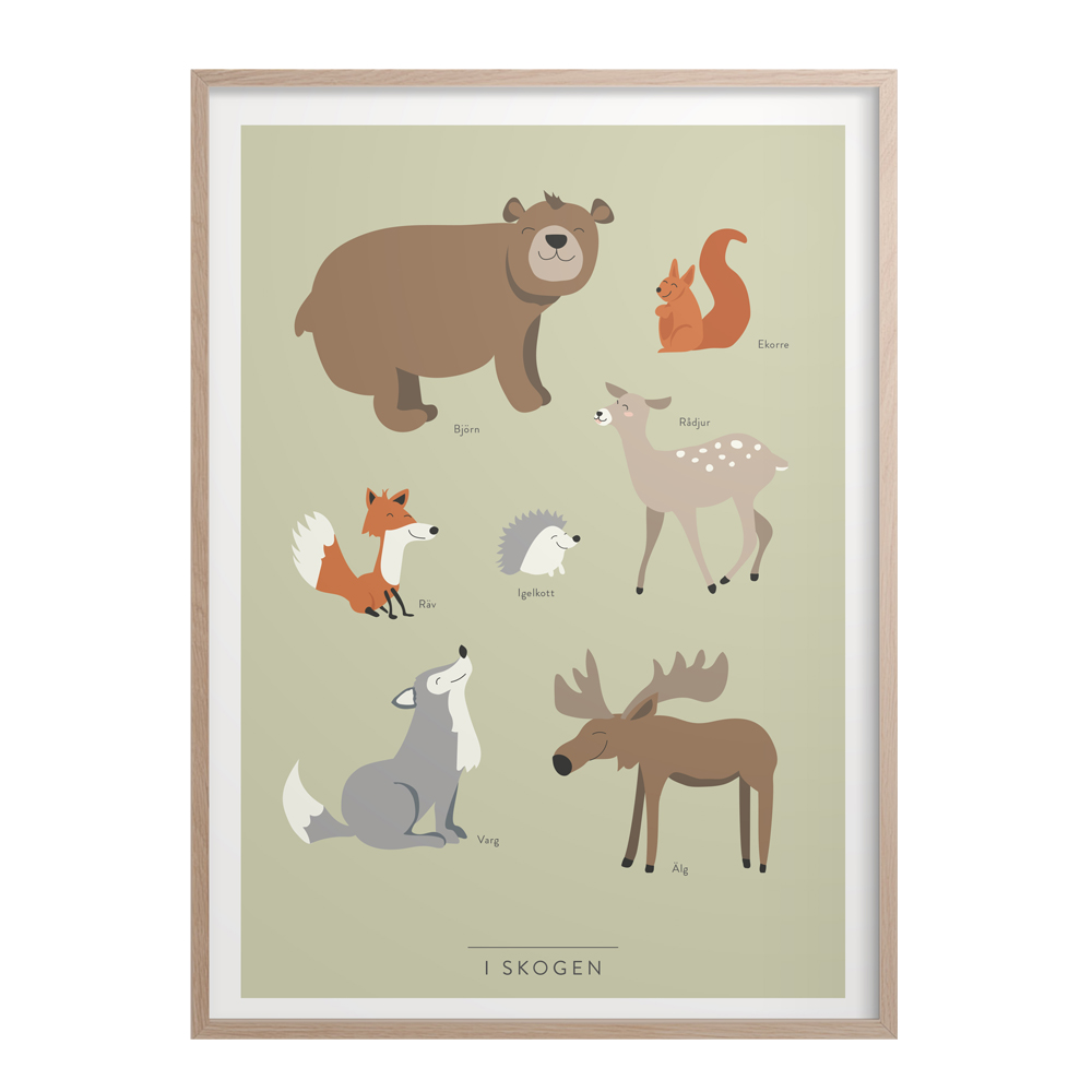 Kunskapstavlan - Poster 30x40 cm I skogen