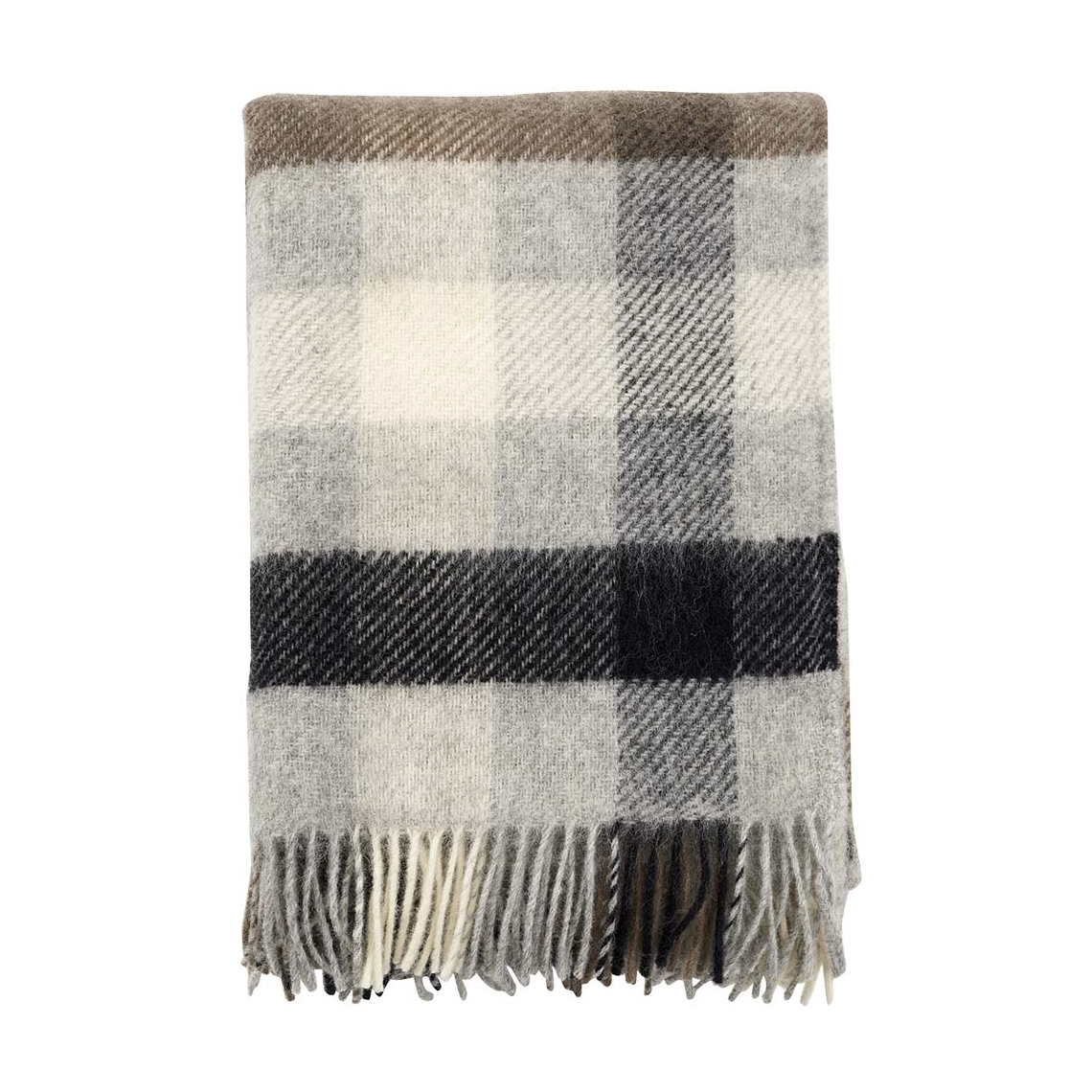 GOTLAND ullpläd Multi Grey Klippan Yllefabrik