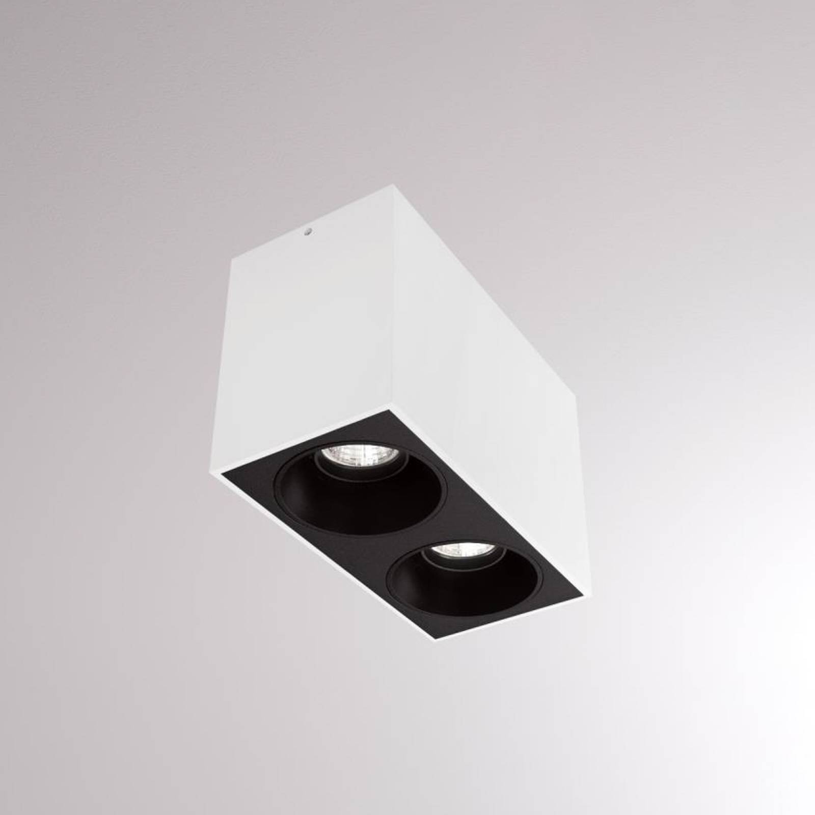 LOUM Atus Square LED-taklampa 2 lampor, vit