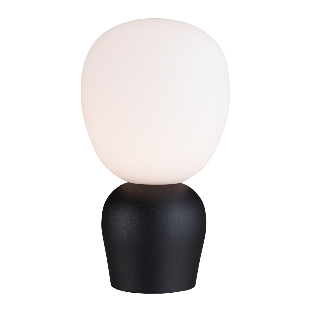 BELID - Buddy Bordslampa 18,4 cm Svart Struktur/Opal Glas