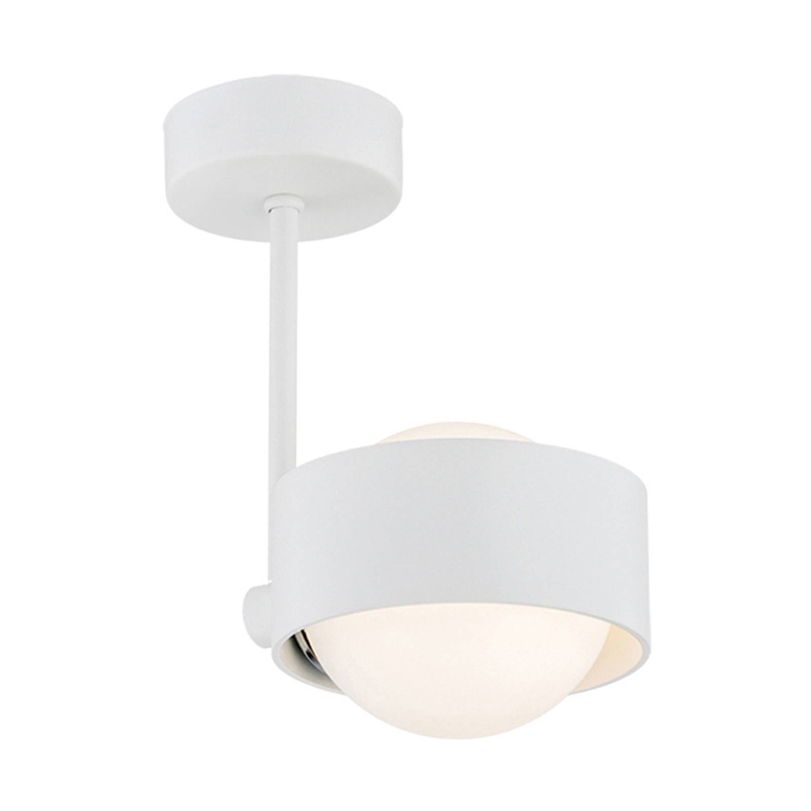 LED-badrumstaklampa Macedo, 1 lampa, vit