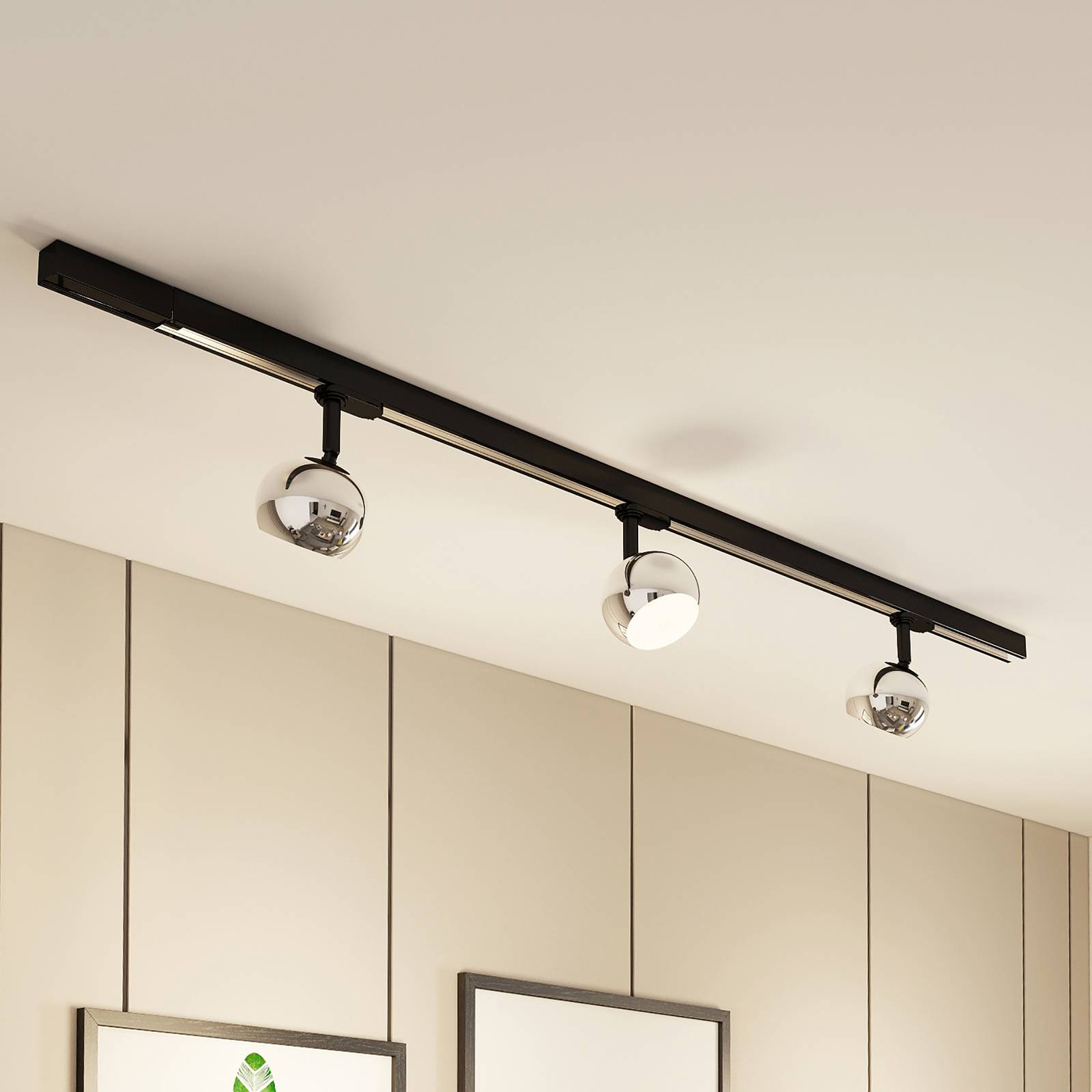 Arcchio Ensar 3-fas skenspotlight, krom