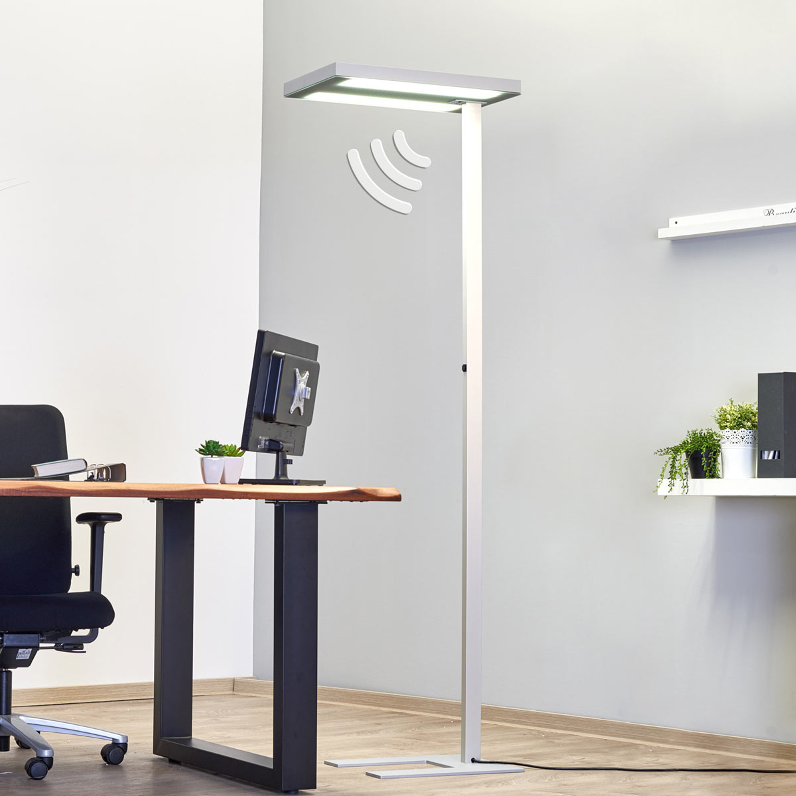 Golvlampan Free-F LED10000 HFDd 840 SD grå