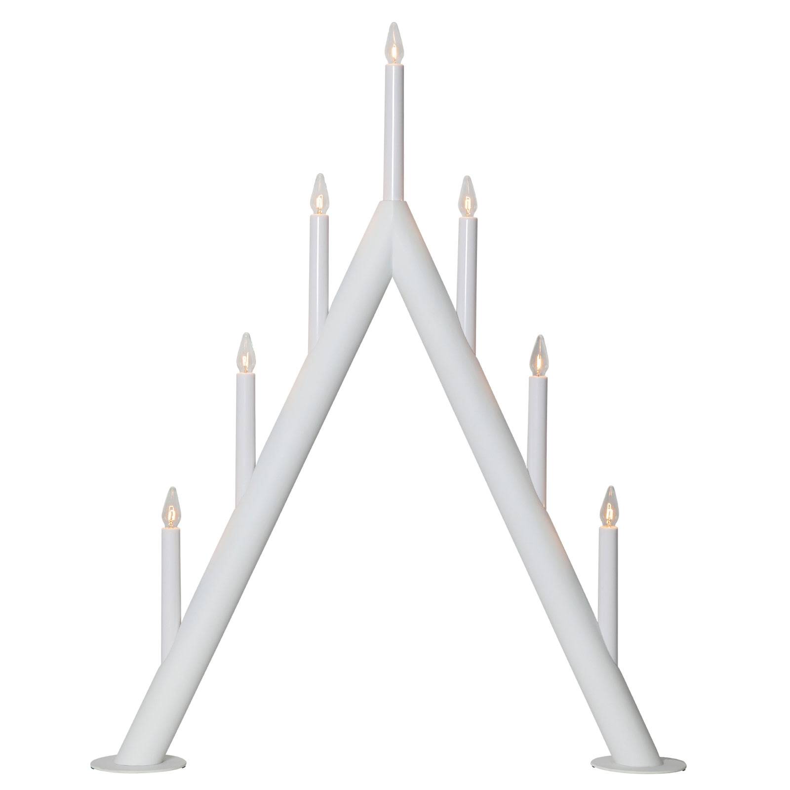 Ljusstake Circum, A-formad, 7 lampor, vit