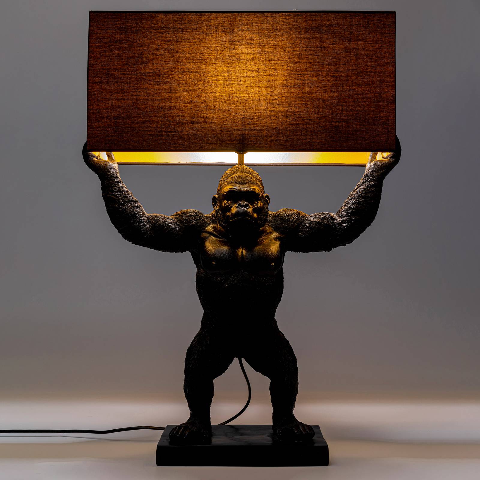 KARE Animal King Kong bordslampa med textilskärm