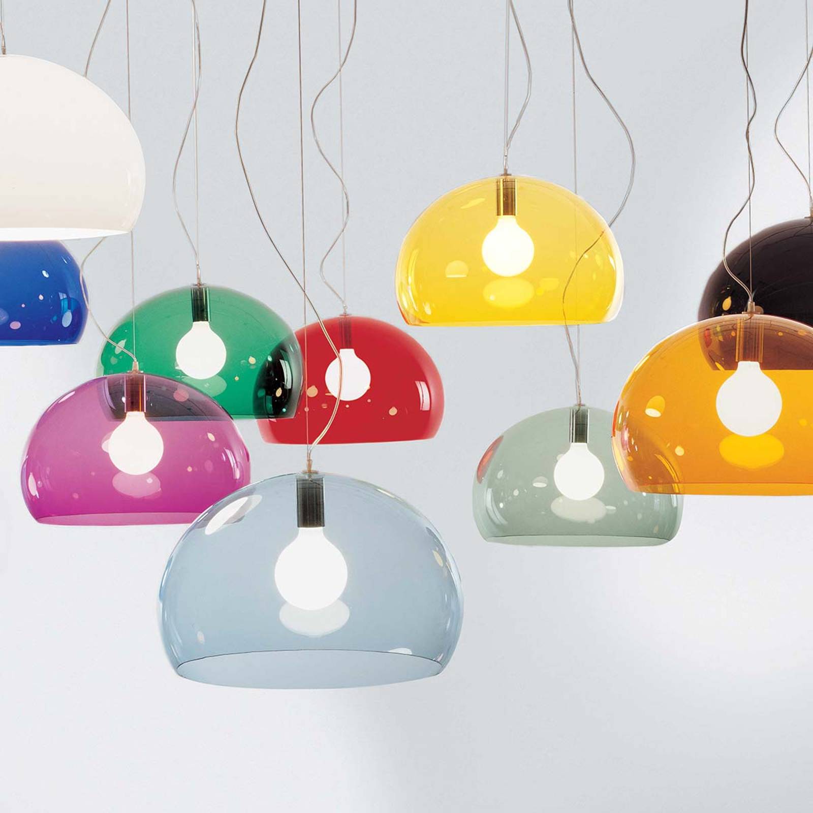 Kartell FL/Y - LED-pendellampa, himmelsblå