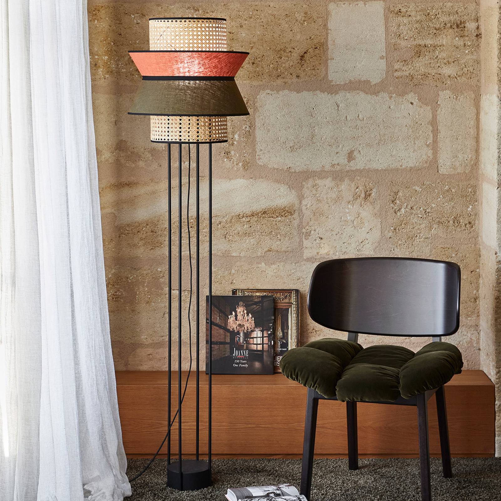 MARKET SET Singapour DBL golvlampa tomat/khaki