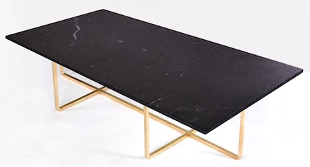 Ninety Table XL - Svart marmor/mässingstomme H40 cm