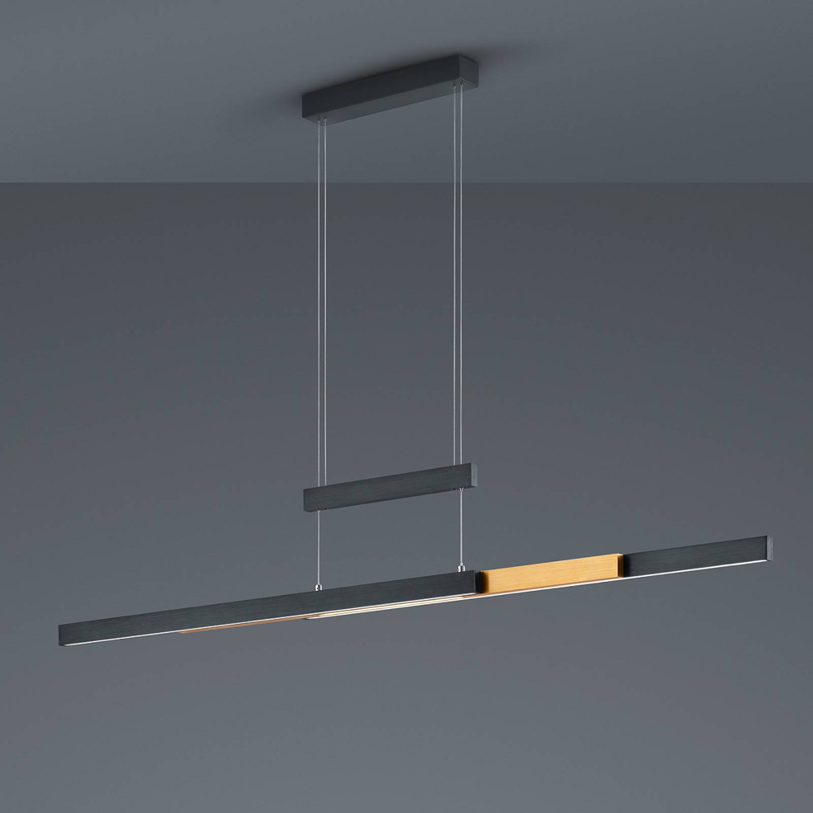 LED-pendellampa Trajan, 2 700-5 000 K, svart