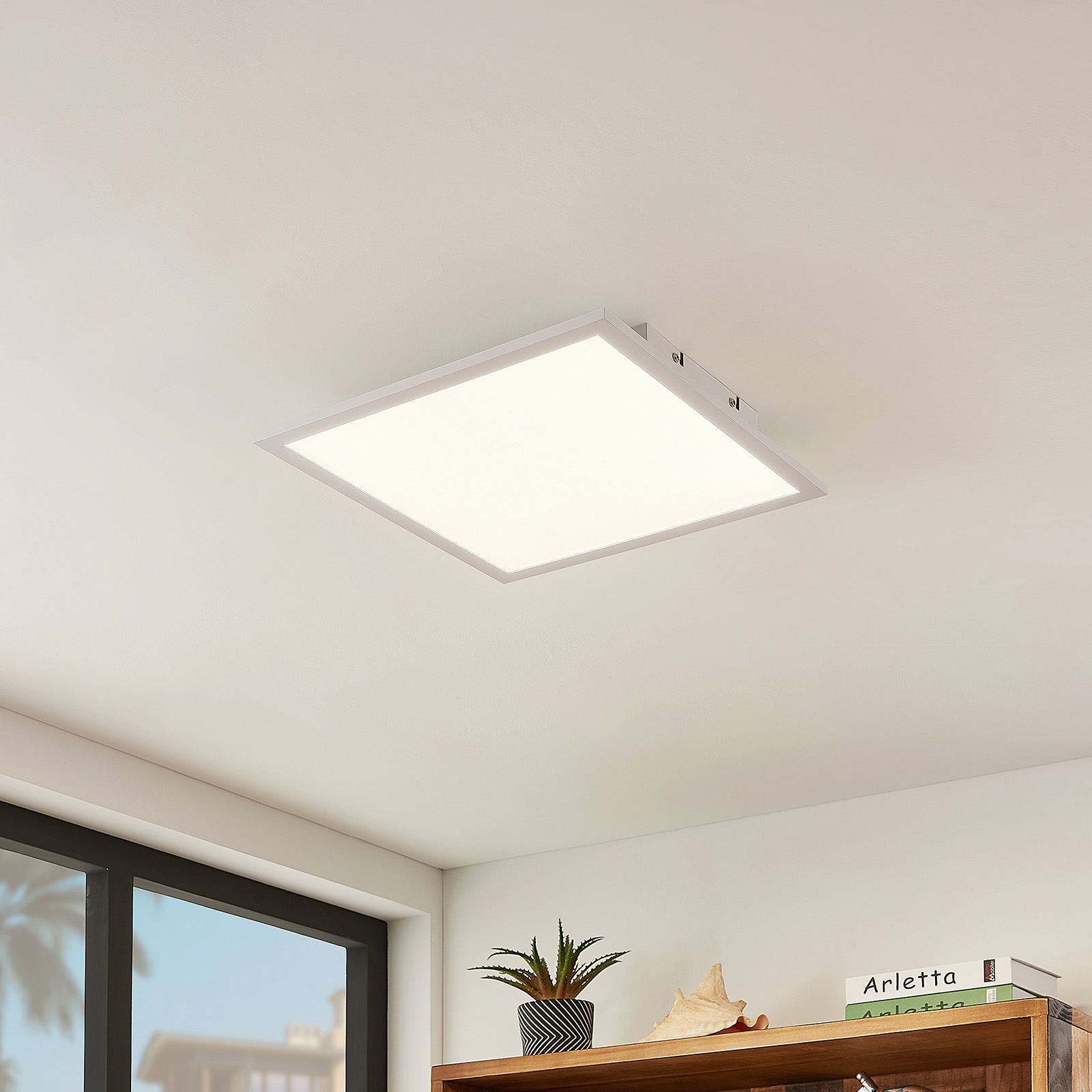 Lindby Quais LED-panel 4 000K, 40x40 cm