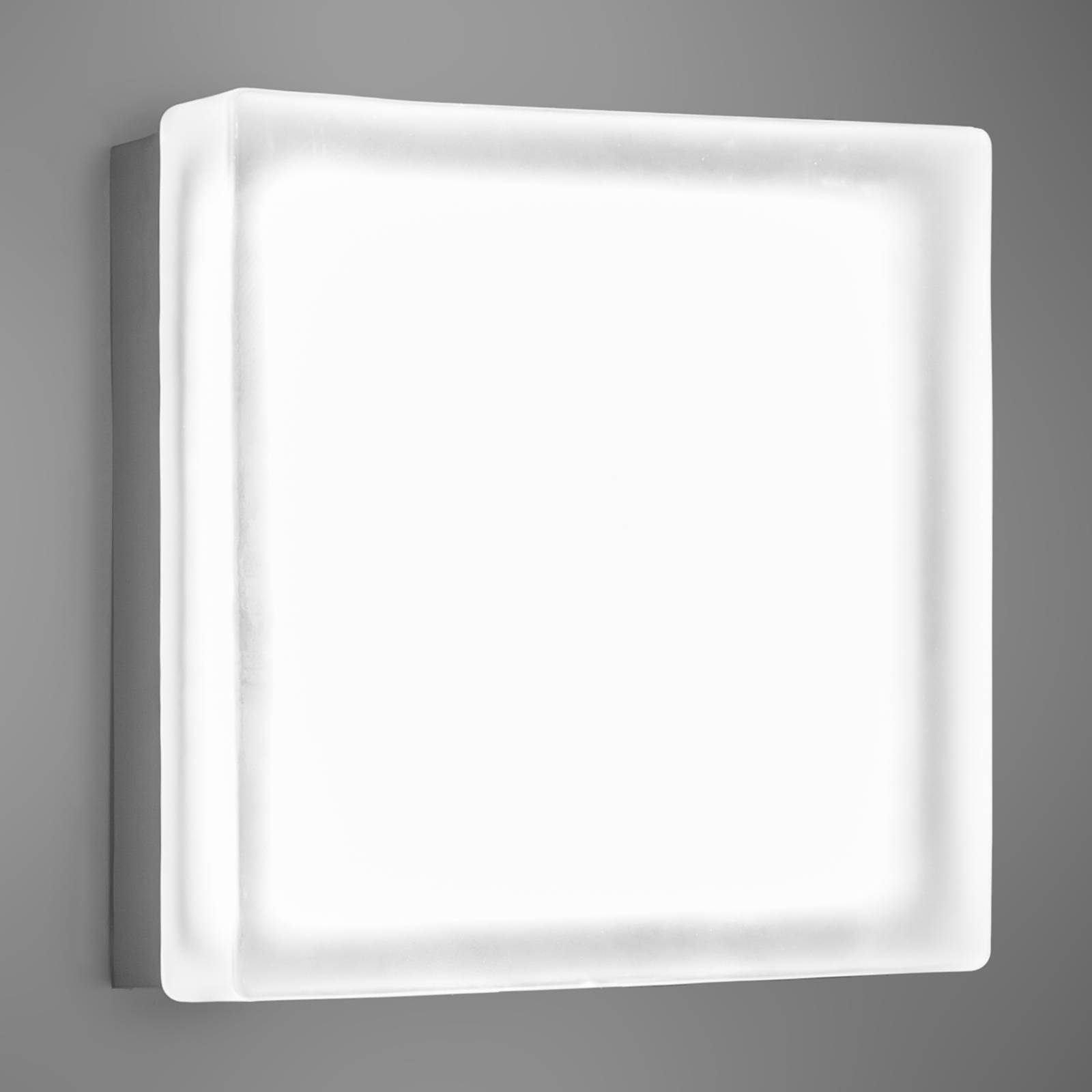 Kvadratisk LED-vägglampa Briq 02 universalvit
