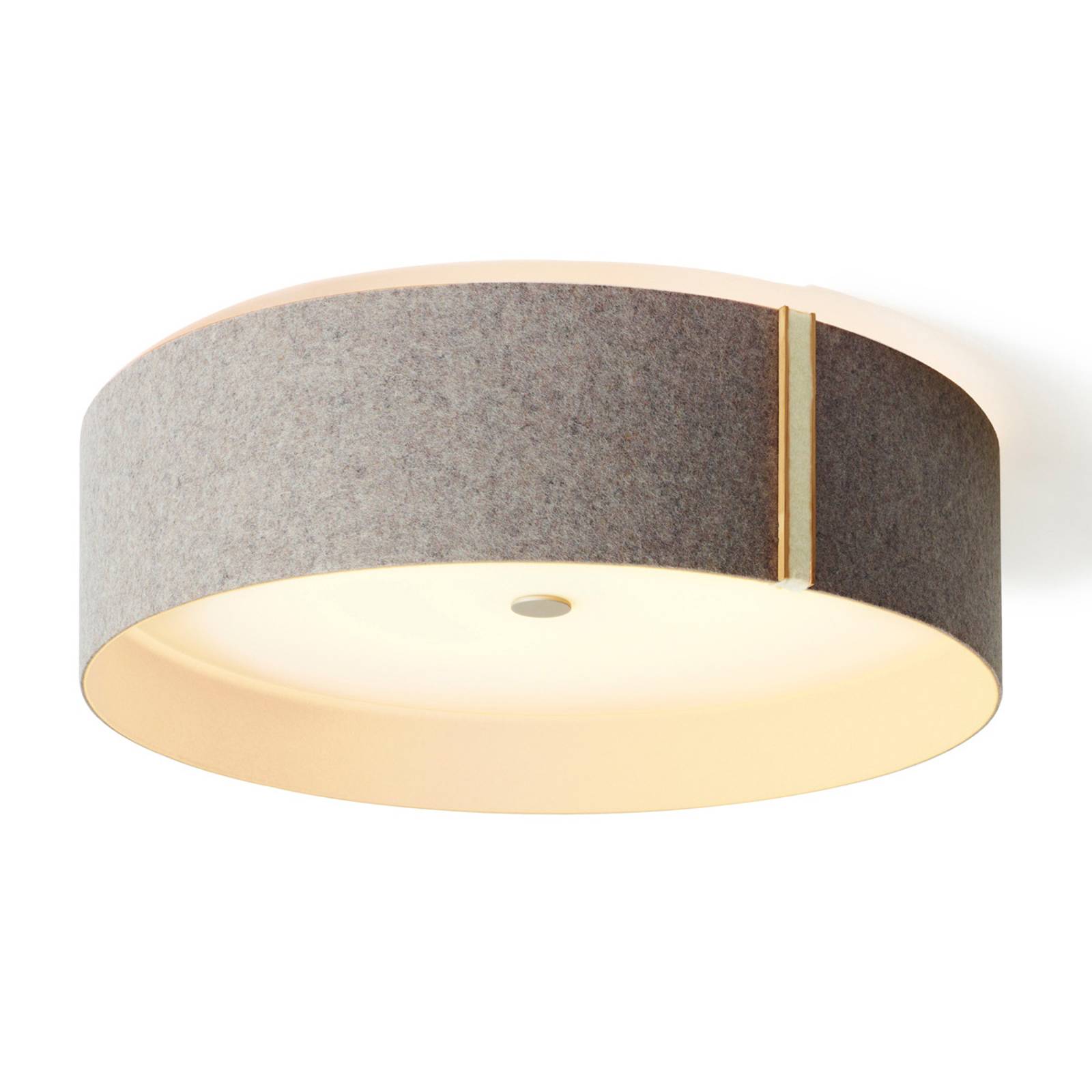 Filttaklampa Lara felt med LED, grå-ullvit