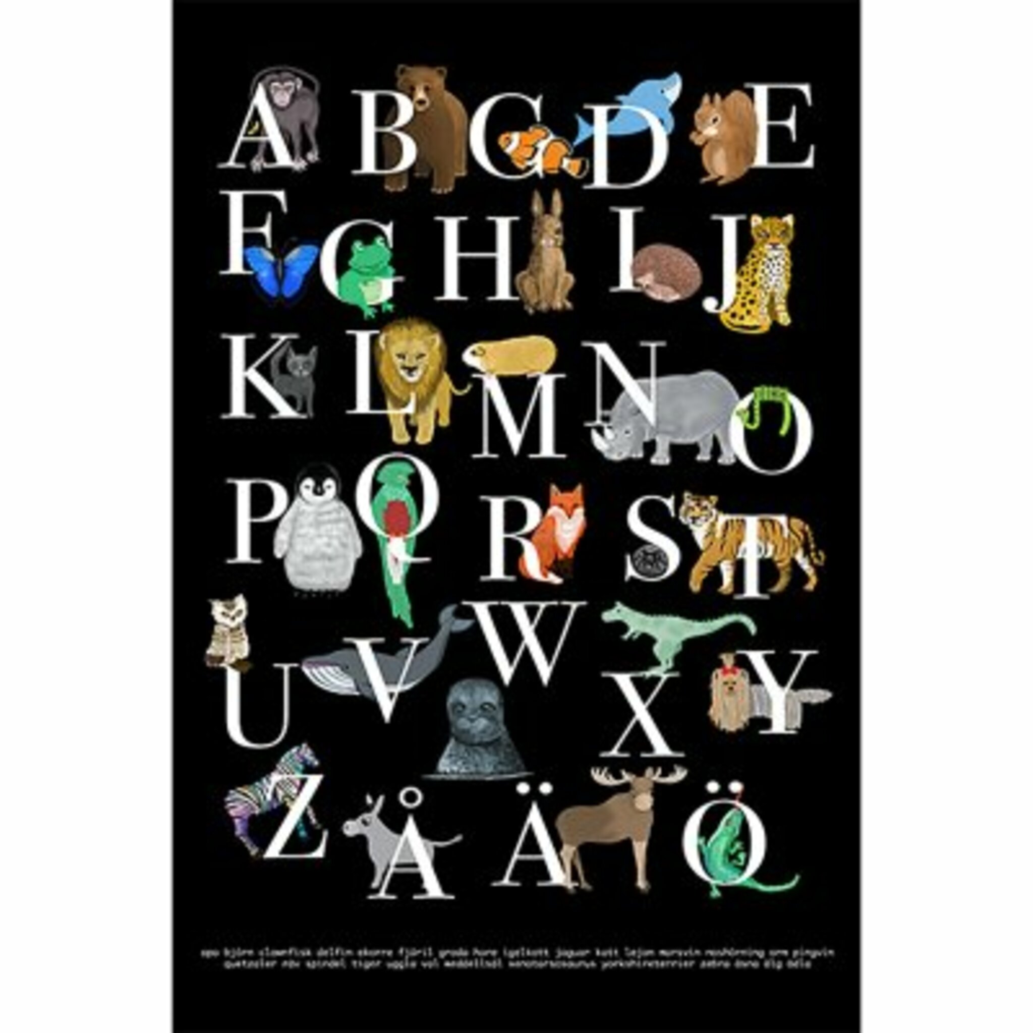 Abc Black Poster