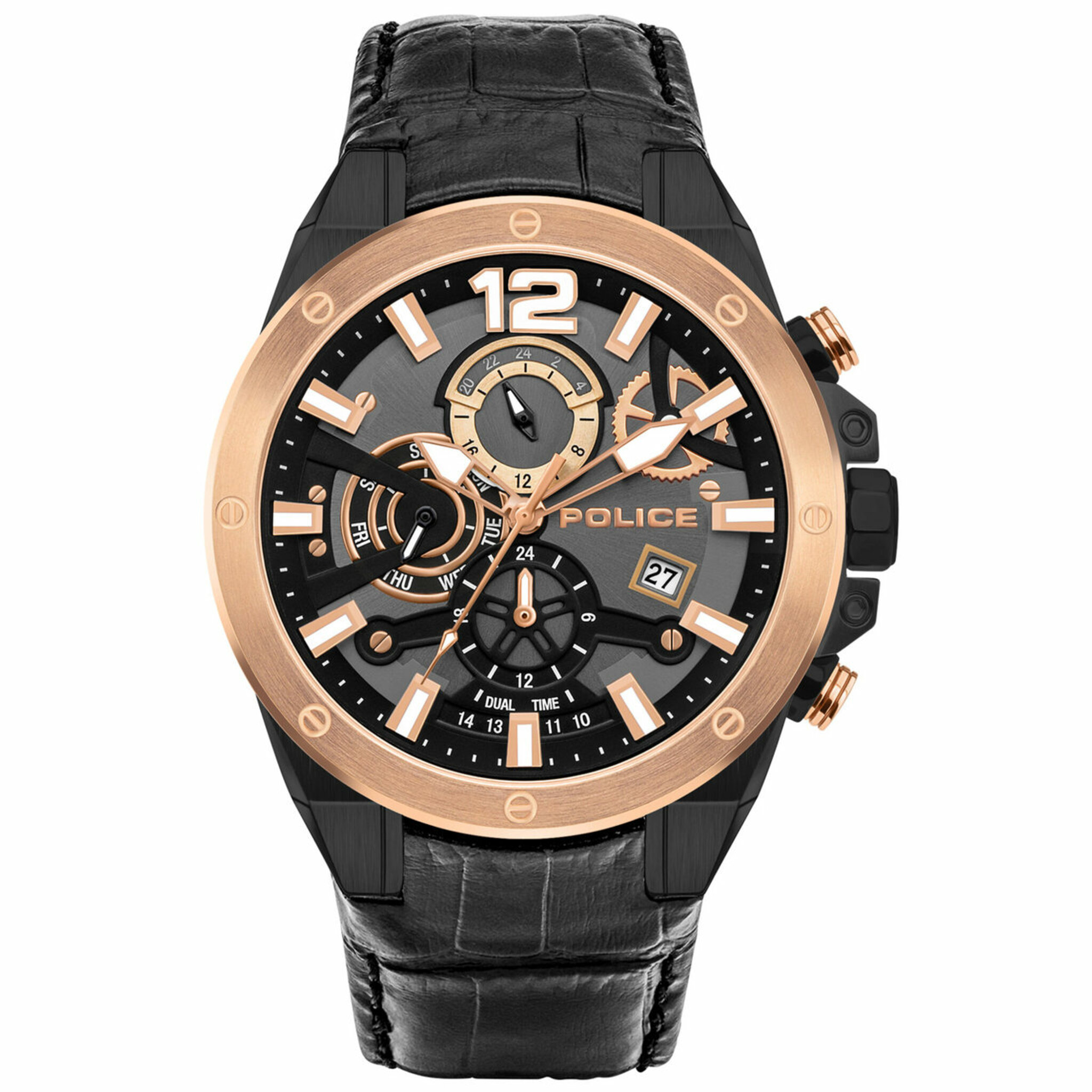 Pl15711jsbr.61, Quartz, 47mm, 3atm, black