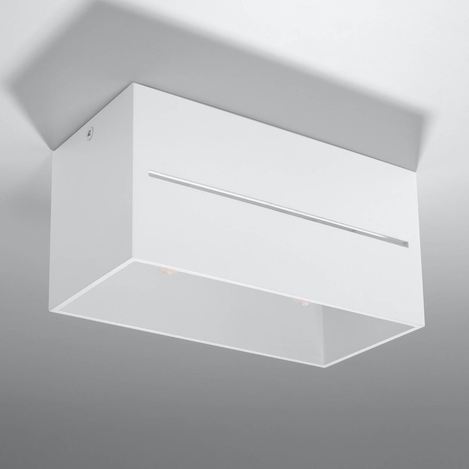 Taklampa Top Maxi av aluminium, vit