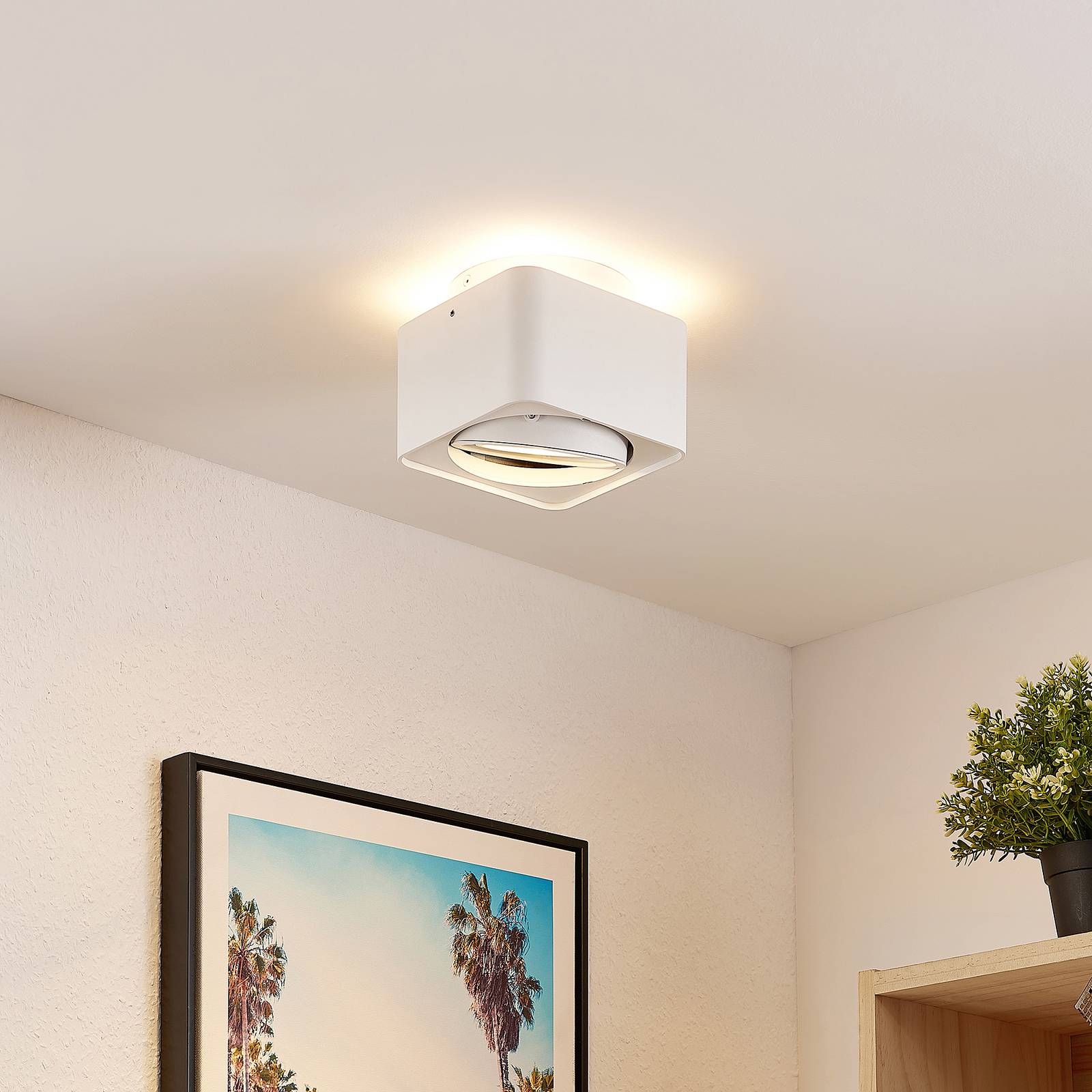 Arcchio Talima LED-taklampa, kantig, vit