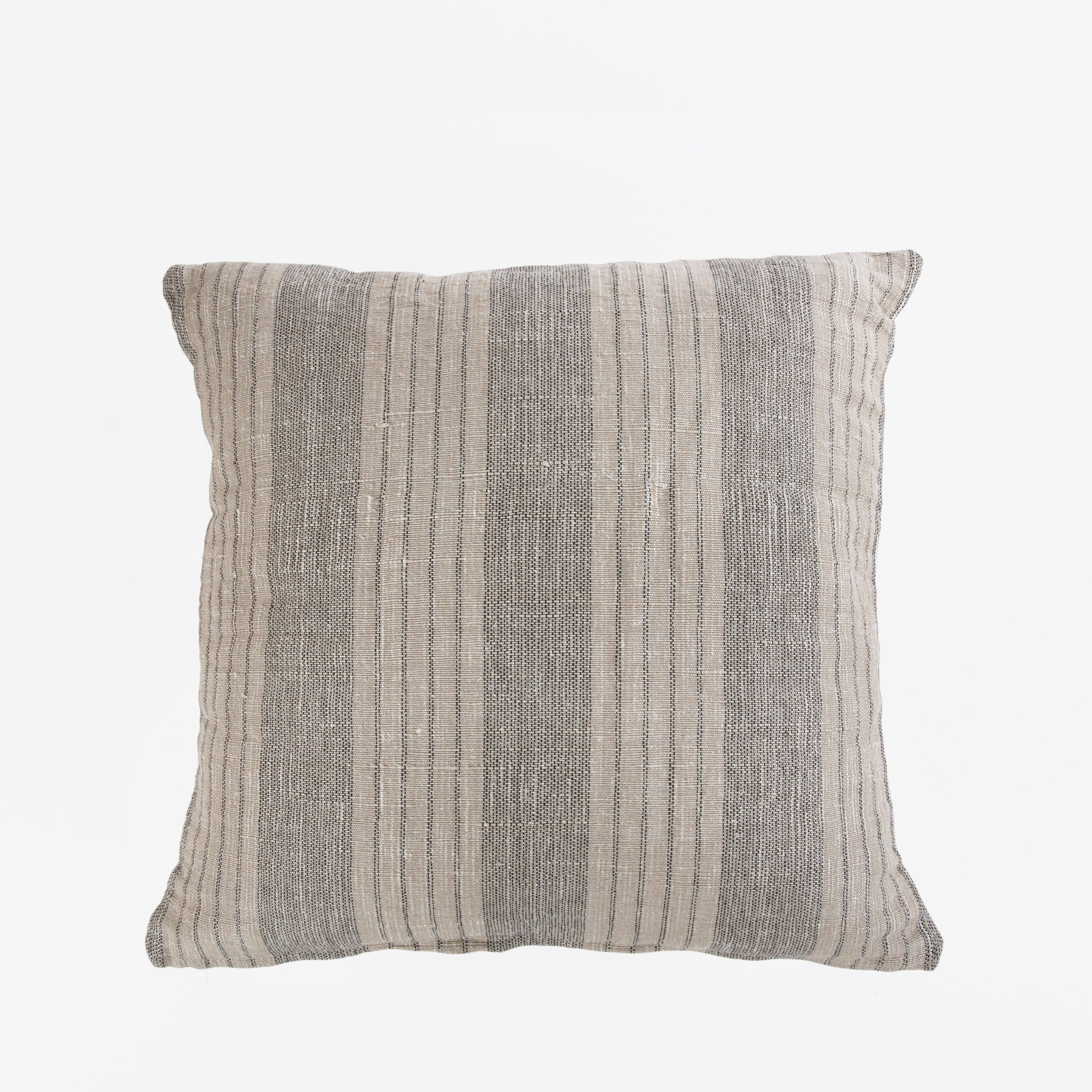 Kudde Dobby Rand 50x50 Beige/svart