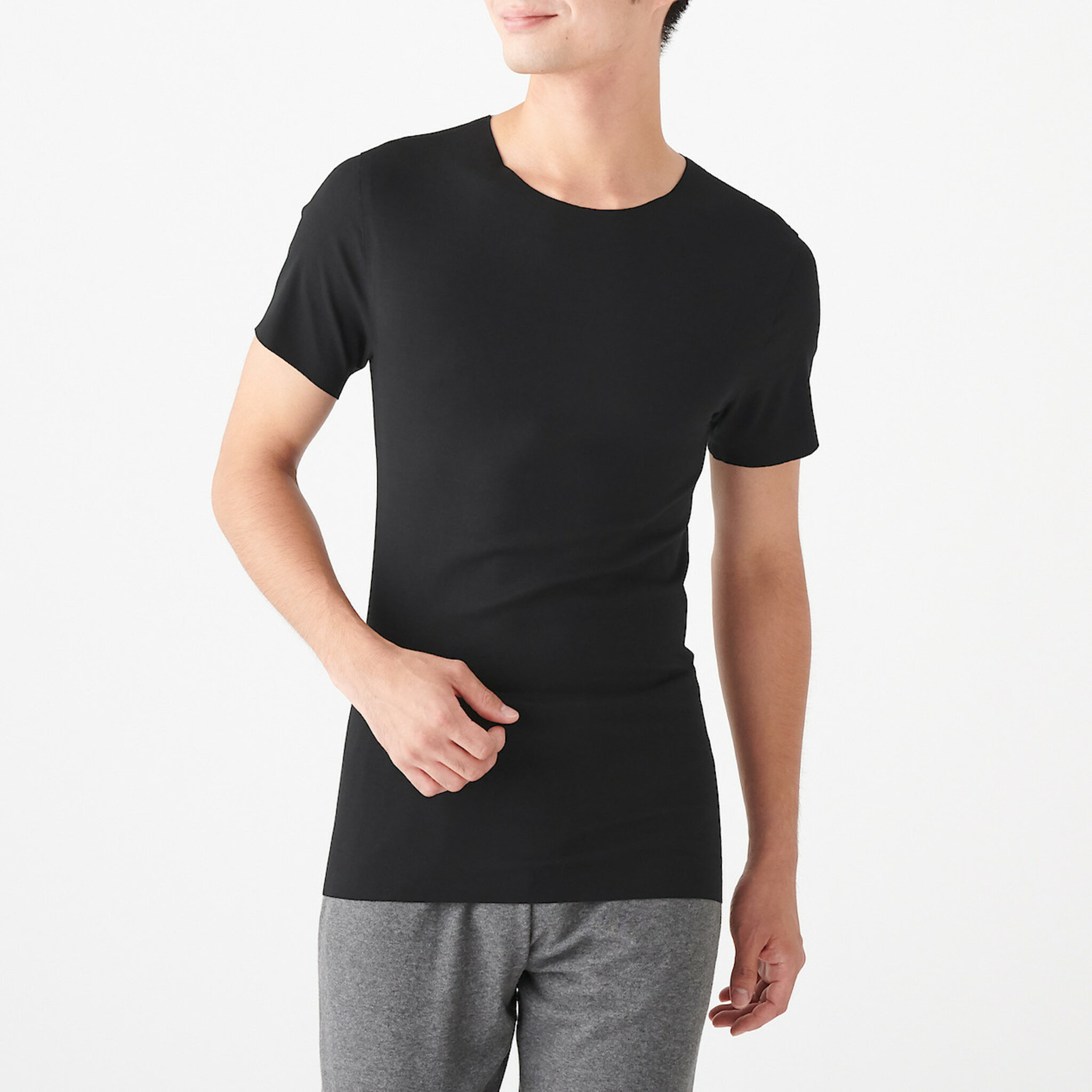 Sömlös Kortärmat T-shirt - Crew Neck