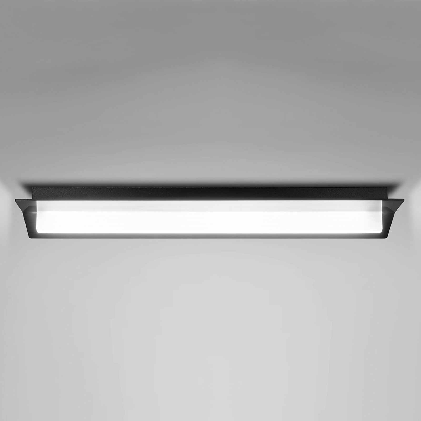 LED-taklampa Flurry, 100 cm, svart