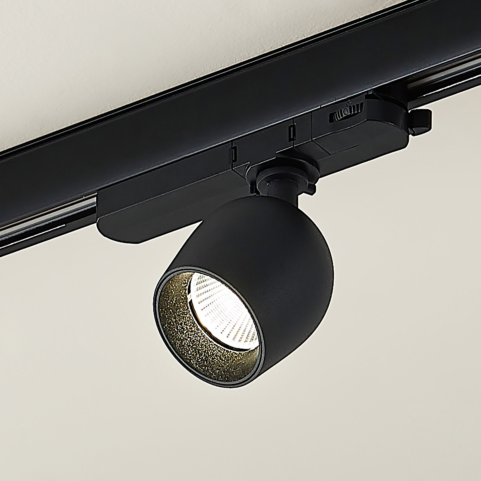 Arcchio Bartu LED-skenspotlight, svart 4 000 K
