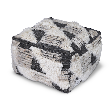 Puff Marrakesh Ivory/Charcoal 55x55 cm