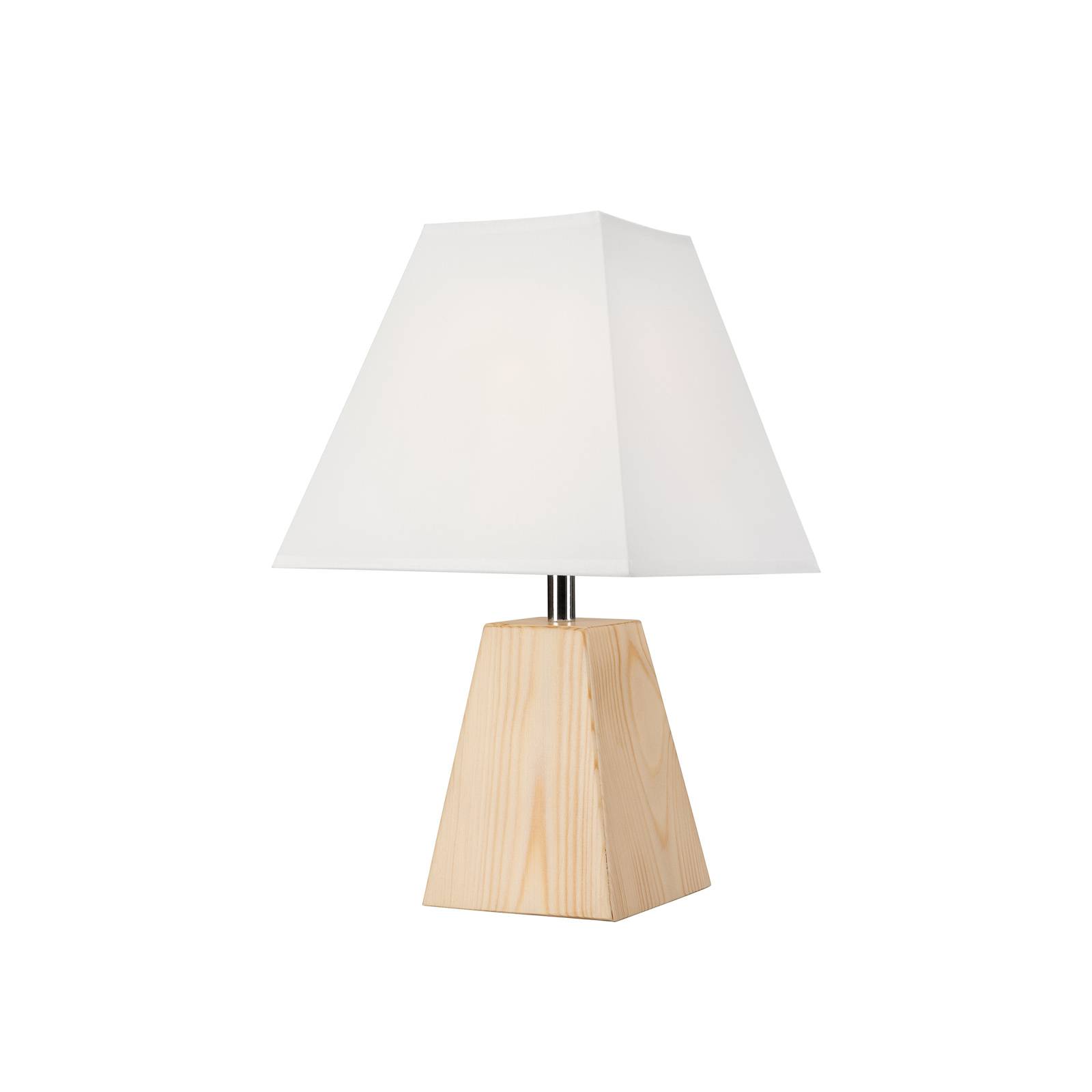 Bordslampa Faxa, trapetsform, natur/vit