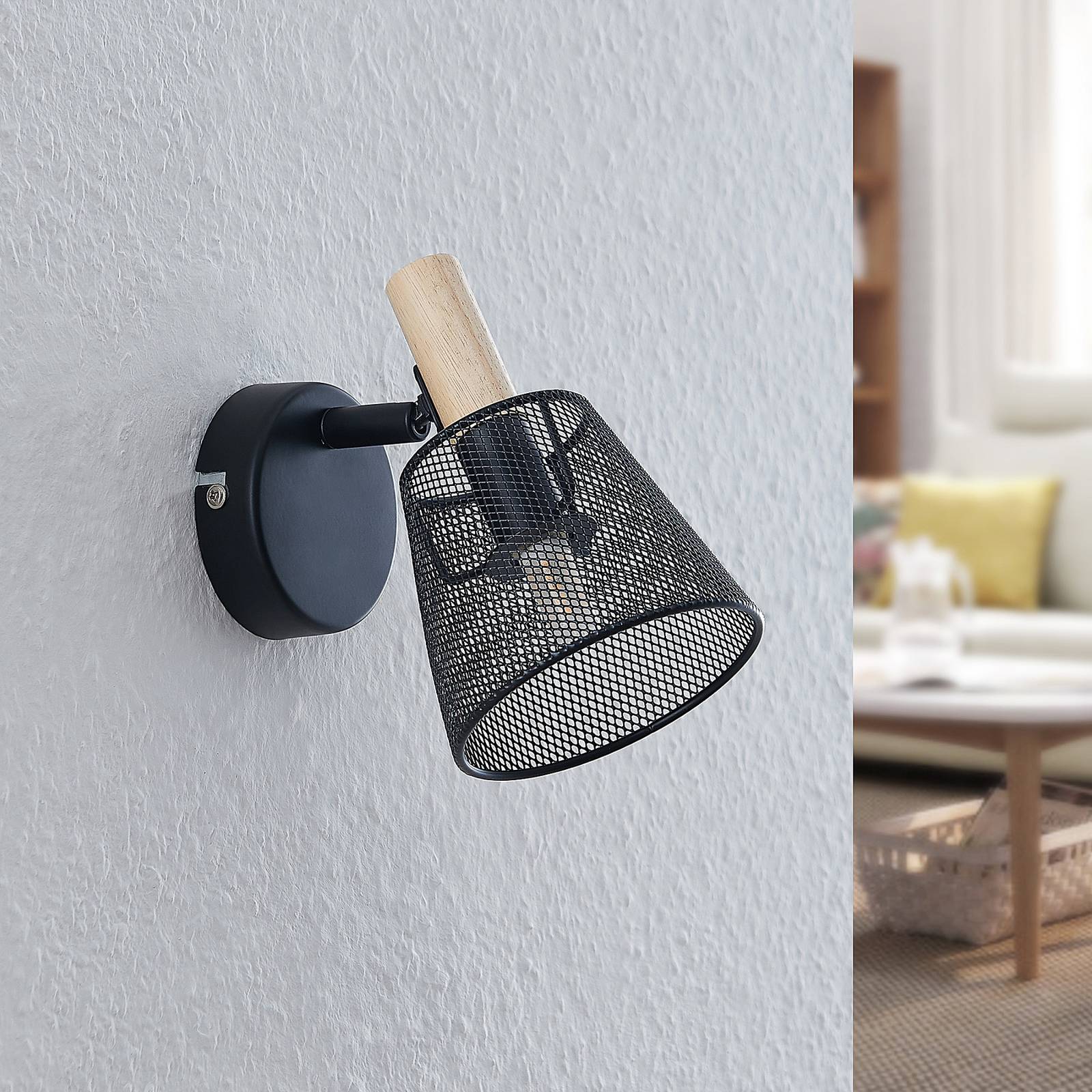 Lindby Layne spot med burskärm, 1 lampa